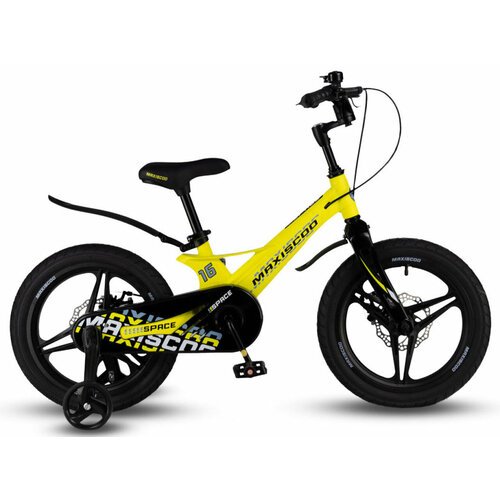 Детский велосипед Maxiscoo Space Deluxe 16' (2024) 16 Желтый (100-120 см)