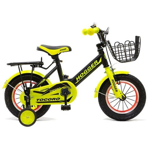 Велосипед детский 12' Hogger TOCORO чёрно-лимонный