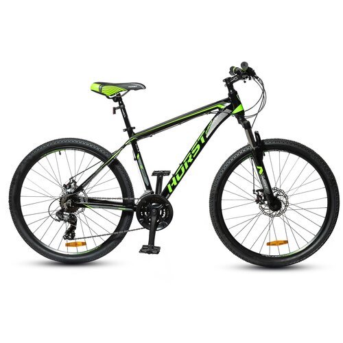 Горный велосипед Genesis 21' (22) HORST черный/салатовый/серый