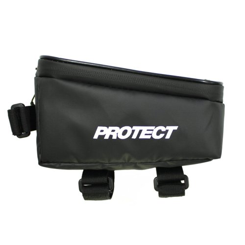 Велосумка на раму с отделением для смартфона, р-р 19х11х10 см, цвет черный, PROTECT 555-538
