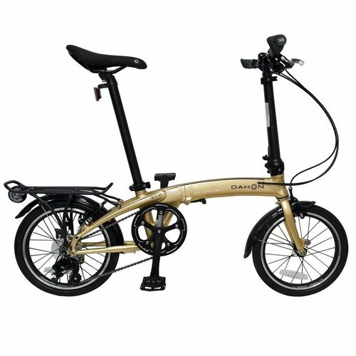 Велосипед Dahon QIX D3 16' (2022) (Велосипед Dahon QIX D3 YS 9193-1 (золотой), складной, колеса 16', 3 ск, VD22007)
