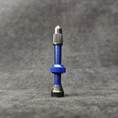 Бескамерный ниппель ColtBikes, алюминиевый, синий, 40 мм, presta