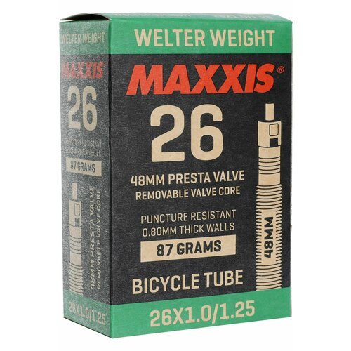 Велокамера Maxxis 2023 Welter Weight 26x1.0/1.25 FVSEP48 Вело ниппель 48