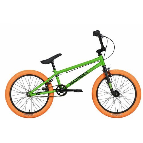 Велосипед Stark Madness BMX 1 (2023) 9' зеленый/черный/оранжевый
