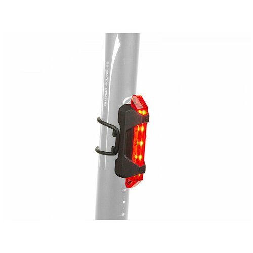 Фонарь задний AUTHOR A-Stake Mini USB 5 диодов/4ф, красный, вертикальный, прорезиненый корпус