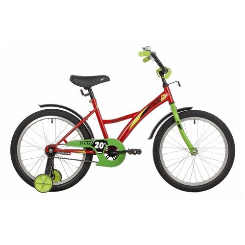Велосипед NOVATRACK 20' STRIKE красный, тормоз ножной, крылья короткие, защита А-тип