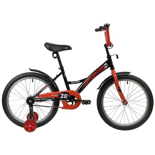 Детский велосипед Novatrack Strike 20 (2020) черный/красный 11' (требует финальной сборки)