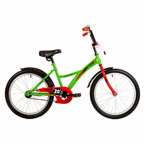 Велосипед NOVATRACK 20' STRIKE зеленый, тормоз нож, крылья корот, защита А-тип 203STRIKE. GN22 / велосипед