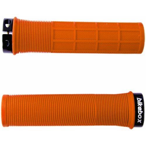 Грипсы для велосипеда Death Grip оранжевые с локоном, комплект 2 шт