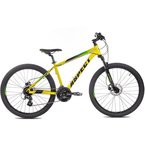 Горный велосипед Aspect Nickel 26 (2023) 14.5' Зелено-желтый (137-157 см)