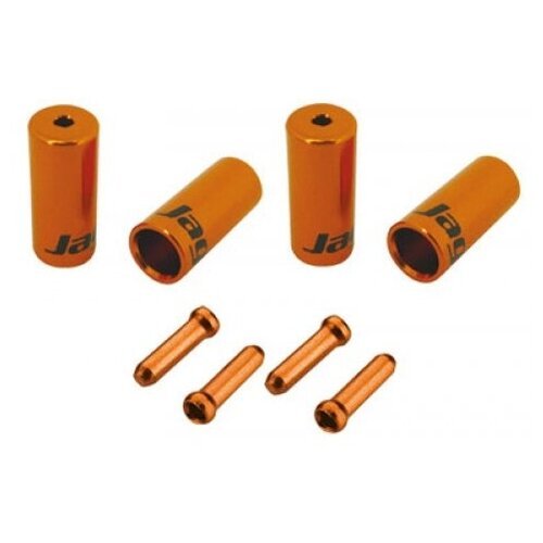 Jagwire наконечники оболочек (10х4мм, 6х5мм) и тросов (4шт.) оранжевые. комплект