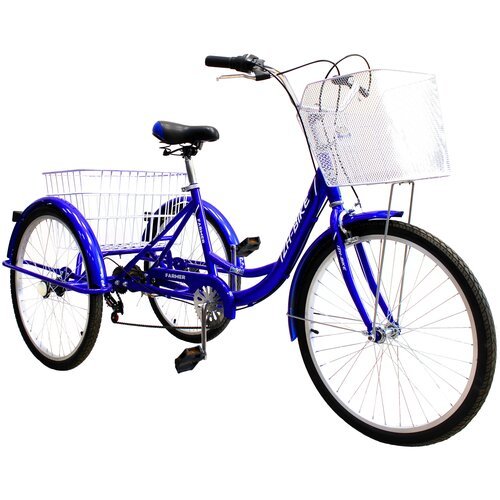 Городской велосипед Иж-Байк Фермер 24 6 синий металлик (требует финальной сборки)