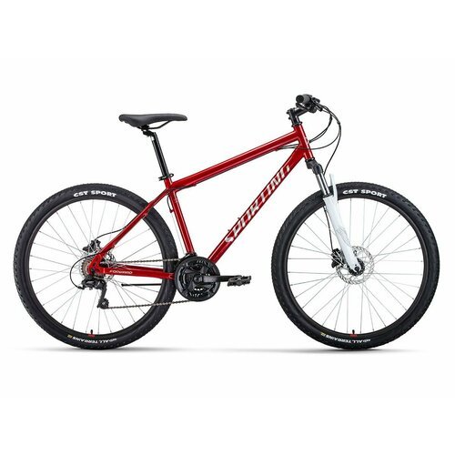 Велосипед горный FORWARD Sporting 3.2 HD 27.5' 17' 24 ск. темно-красный/серебристый RBK22FW27877 2022 г.