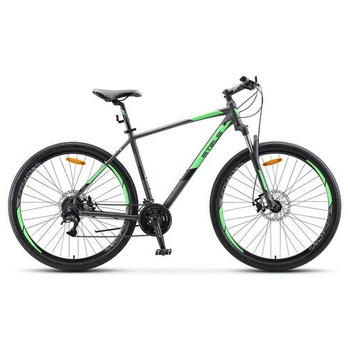 Велосипед Stels Navigator 920 MD V010 Антрацитовый/Зелёный 29 (LU094357), 16,5'