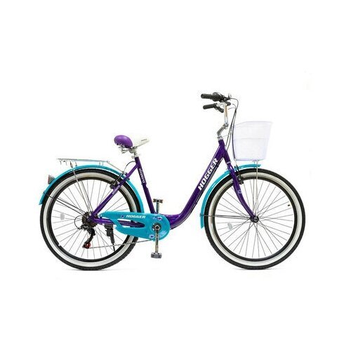 Велосипед 26 HOGGER SIGOURA V, 18, алюминий, 7-скор, корзина, синий-ультрамарин