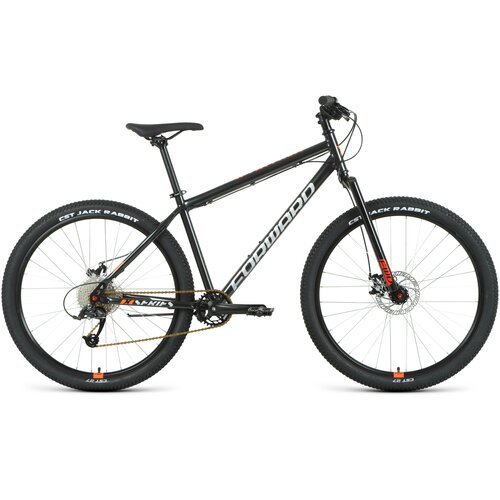 Велосипед FORWARD SPORTING 27,5 X (2021) (Велосипед FORWARD SPORTING 27,5 X (27,5' 9 ск. . 17') , черный/оранжевый, RBKW1M179005)