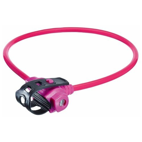 Велосипедный замок Trelock ks 211. 10мм х 75см. уровень защиты: 2. цвет: розовый. с держателем fixxgo