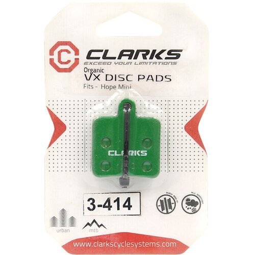 Колодки дискового тормоза VX812C органика зеленые Clarks VX812C