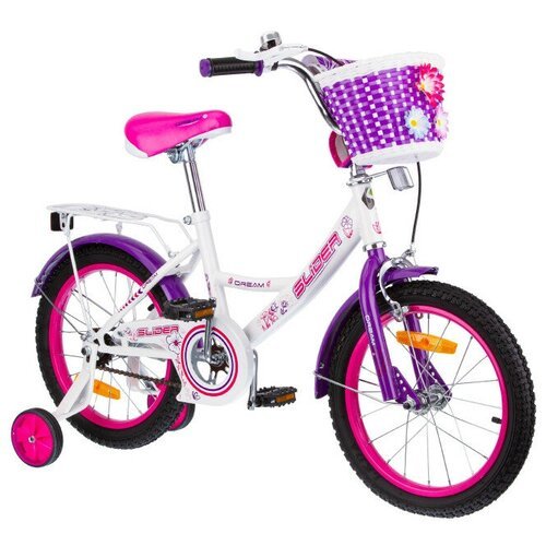 Велосипед двухколесный детский для девочек. Slider. розовый/белый. арт IT106086