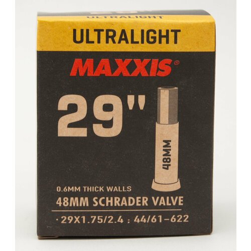 Велокамера Maxxis Ultralight 29x1.75-2.40 0.6 мм авто ниппель Schrader 48 мм