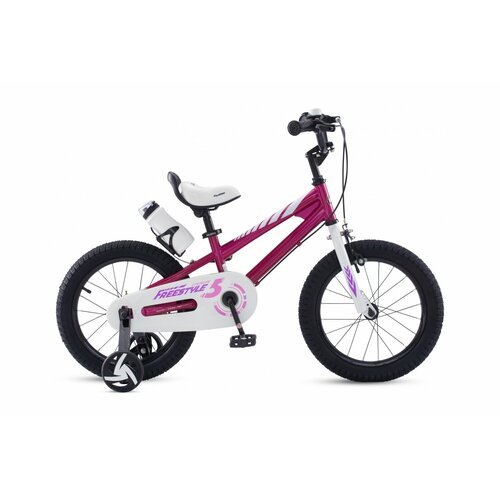 Детский велосипед Royal Baby Freestyle Steel 16, год 2022, цвет Фиолетовый-Розовый