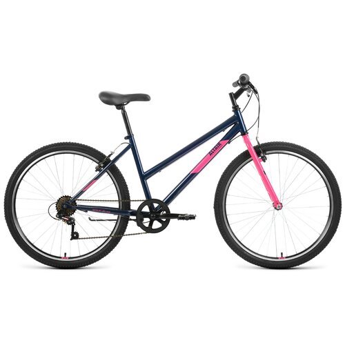 Велосипед ALTAIR MTB HT 26 low (26' 6 ск. рост. 15') 2022, темно-синий/розовый, IBK22AL26118