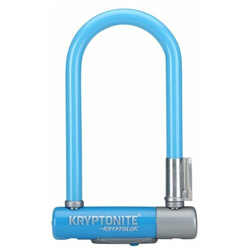 Замок-скоба велосипедный Kryptonite U-locks Kryptolok Mini-7 w/ FlexFrame-U bracket (COLOR-LT. BLUE)
