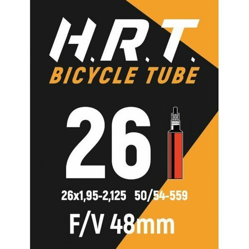 Камера велосипедная H.R.T. 26x1,95-2,125, спорт. ниппель 48мм