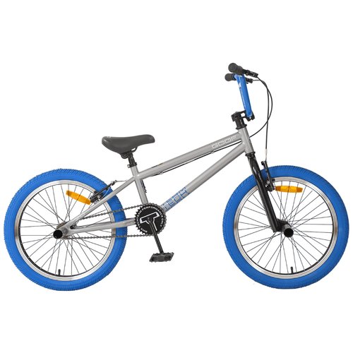 Велосипед BMX TechTeam Goof (2020) серый/синий 18.7' (требует финальной сборки)