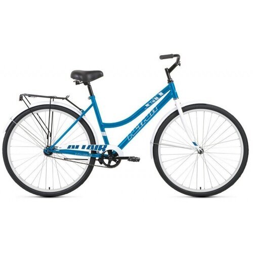 Велосипед 28 FORWARD ALTAIR CITY LOW (1-ск.) 2022 (рама 19) голубой/белый