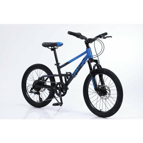 Велосипед TimeTry TT086 7s 20' Алюминиевая рама Спортивный Унисекс Для активного отдыха Подростковый Детский Горный, черно-синий