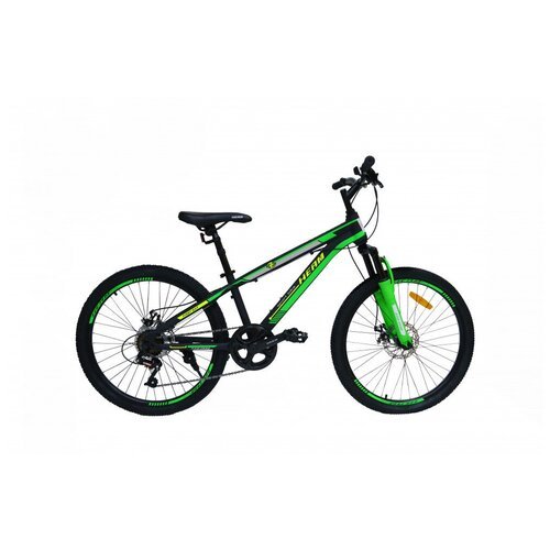 Велосипед Heam First 247 Матовый Чёрный/Зелёный