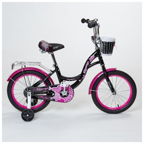 Велосипед 16' ZIGZAG GIRL черный/малиновый