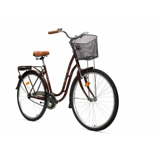 AIST Велосипед Аист Tango 1.0 Comfort + Корзина Леди 28' (коричневый)