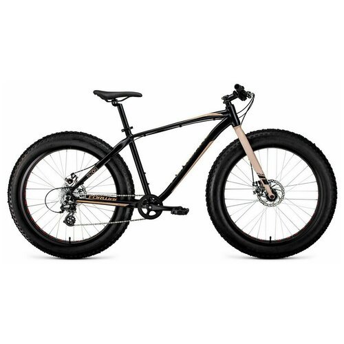 Велосипед Forward BIZON 26 черный\бежевый Рама: 18' (2021) (18' - ваш рост 170-180 см)