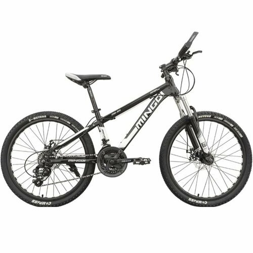 Горный велосипед MINGDI 24 дюймf 2023 черно-белый детский
