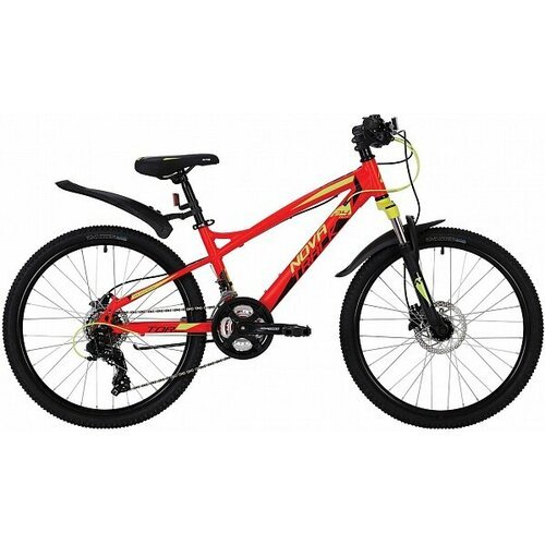 Велосипед подростковый NOVATRACK 24' TORNADO TY300/TS38/TZ500. (13' красный)