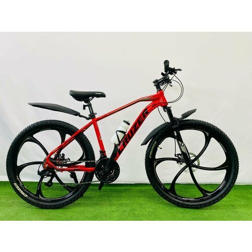 Велосипед 'CRUZER' 26' для роста 150-180 см, красный, 2024