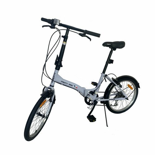 Велосипед складной MAXIT D035-WH, 7 скоростей, светло-серый