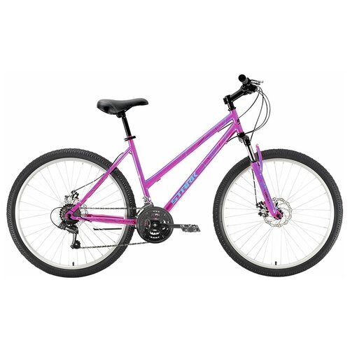 Женский горный велосипед с колесами 26' Stark'22 Luna 26.1 D Steel фиолетовый/голубой рама S (16') 21 скорость