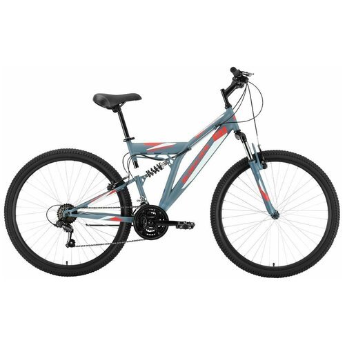 Велосипед Black One Phantom FS 27 (2022) 20' серый/красный/серый