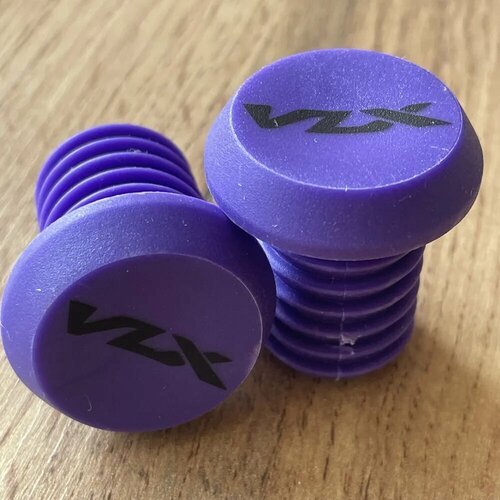 Грипстопы заглушки на руль самоката Фиолетовые VLX