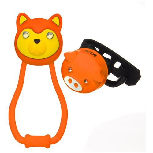 Комплект освещения KLS ANIMAL оранжевый: силиконовые фонарики TEDDY+PIGGY арт. NKE21126